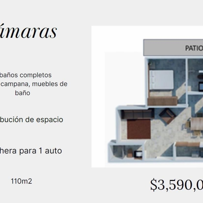 SUPER DEPARTAMENTO 110 MTS2/LOMAS 3RA SECCION/A UN COSTADO DE CLUB LOMAS RAQUET, S.L.P.