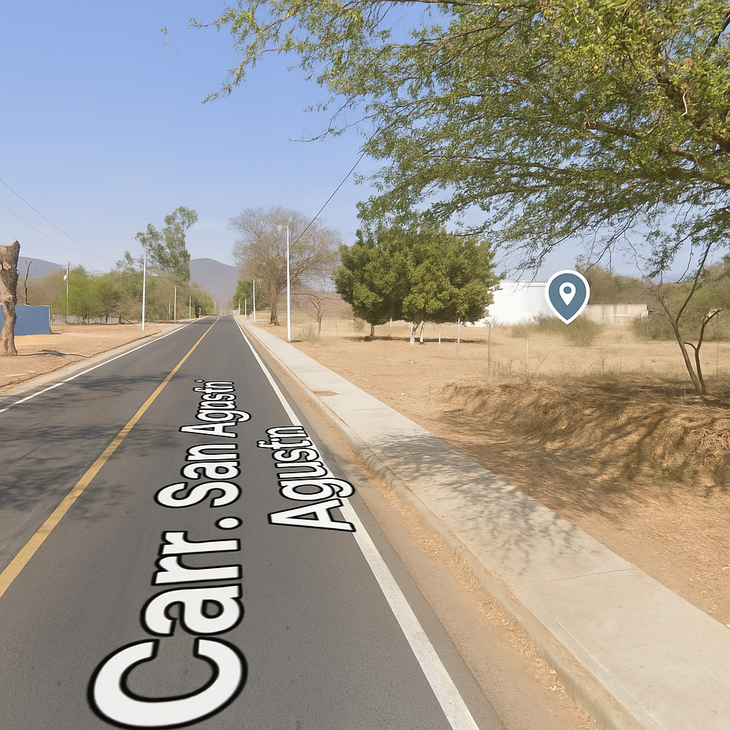 Terreno de 1096 m2 En carretera a San Agustin Yatareni